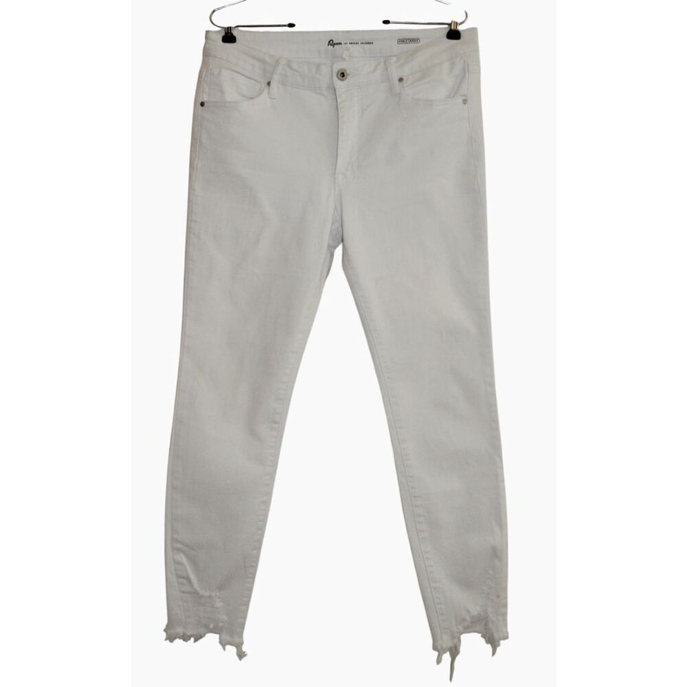 A2‎ Jeans Los Angeles Distressed White Ankle Skinny Sz 13